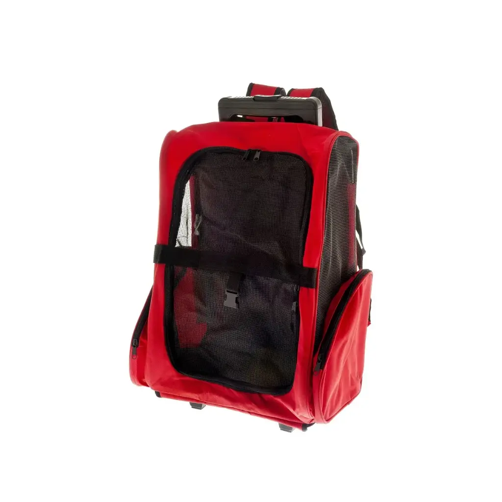 [15567_27804] Sac de transport à roulettes (Rouge) - Ferribiella