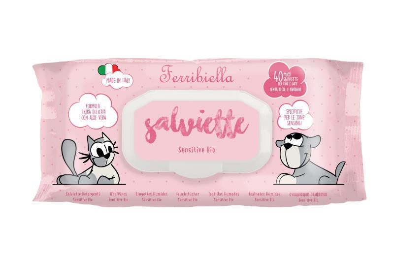Lingettes humides sensitive bio x40 - Ferribiella