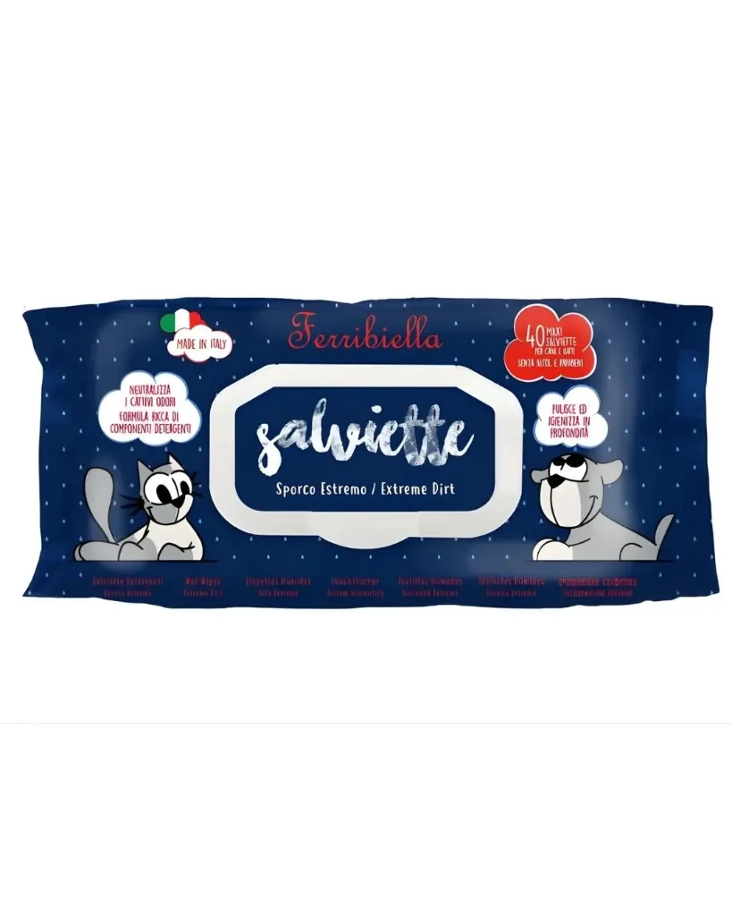 Lingettes humides saleté extrême (40 lingettes) - Ferribiella