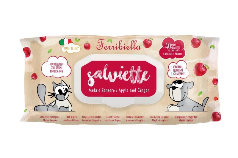Lingettes humides Pomme / Gingembre x40 - Ferribiella