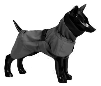 [15637_27907] Imperméable Visibility noir pour chien (25 cm) - PAIKKA