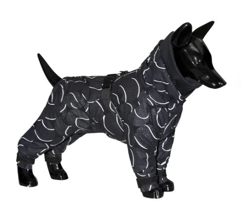 Combinaison d'hiver à motifs noire (60 cm) - PAIKKA