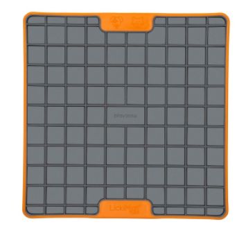 Tapis de léchage résistant pour chien "Playdate Tuff" (Orange) - LickiMat