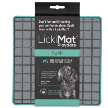 Tapis de léchage résistant pour chien "Playdate Tuff" (Turquoise) - LickiMat