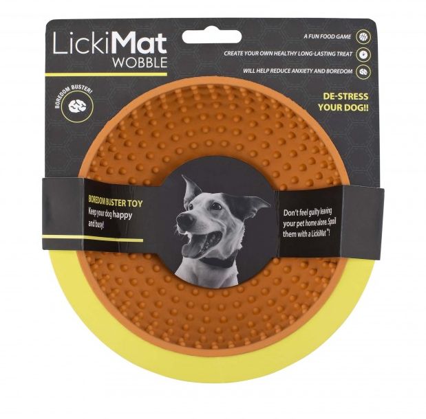 Bol de léchage pour chien "Wobble" (Orange) - LickiMat