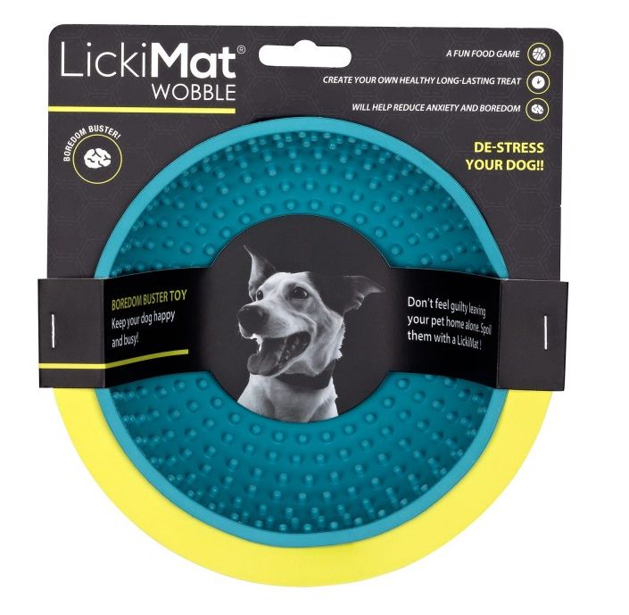 [15667_28022] Bol de léchage pour chien "Wobble" (Turquoise) - LickiMat