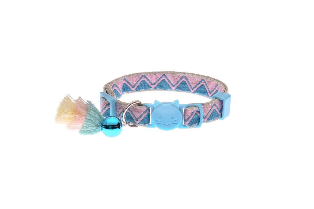 [15702_28119] Collier pour chat Bohemian (Bleu clair) - Ferribiella
