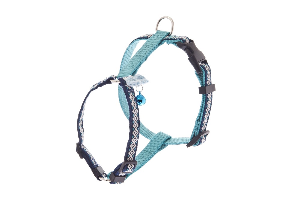 [15705_28134] Harnais + laisse pour chat Iceland - Bleu (L) - Ferribiella