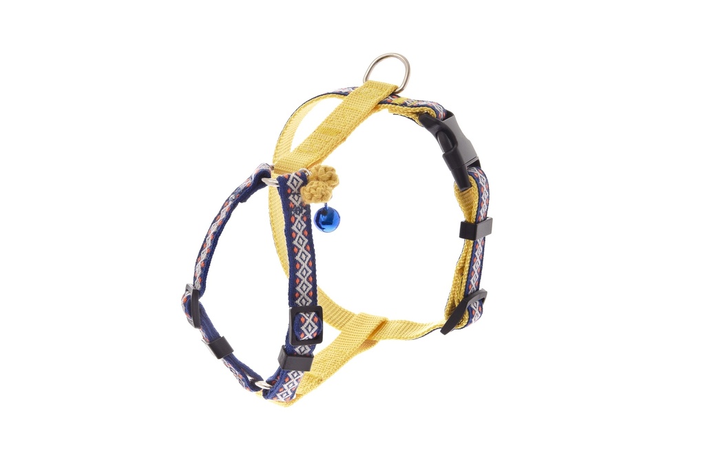 [15705_28135] Harnais + laisse pour chat Iceland - Jaune (L) - Ferribiella