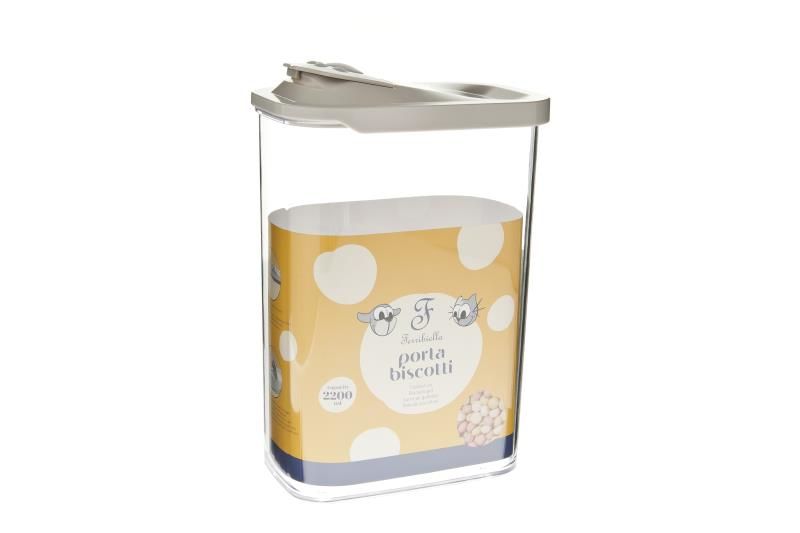 [15770_28199] Boîte à biscuits longue conservation - Gris (Taille 2) - Ferribiella