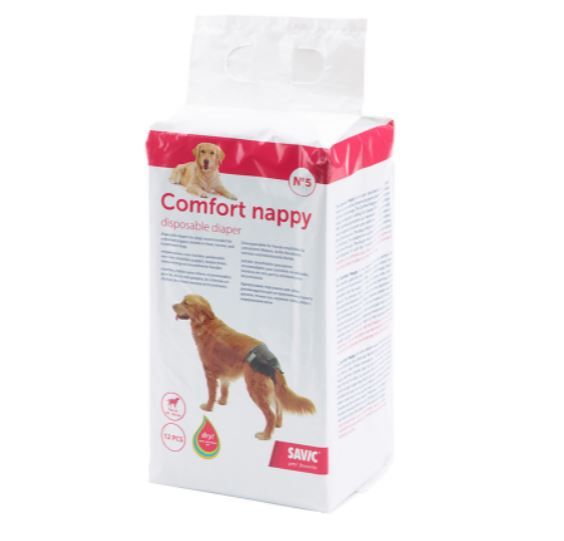 Couches pour chien Comfort Nappy x12 (Taille 3) - Savic