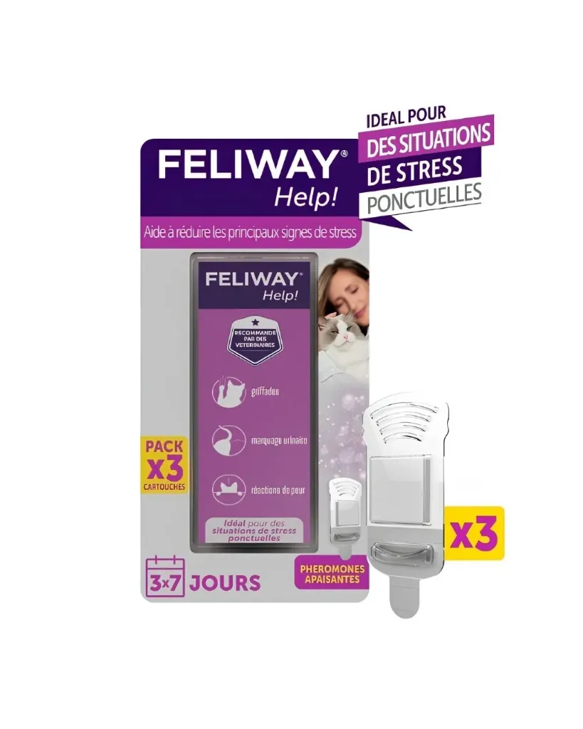 [15893] Pack 3 cartouches Feliway Help - Ceva