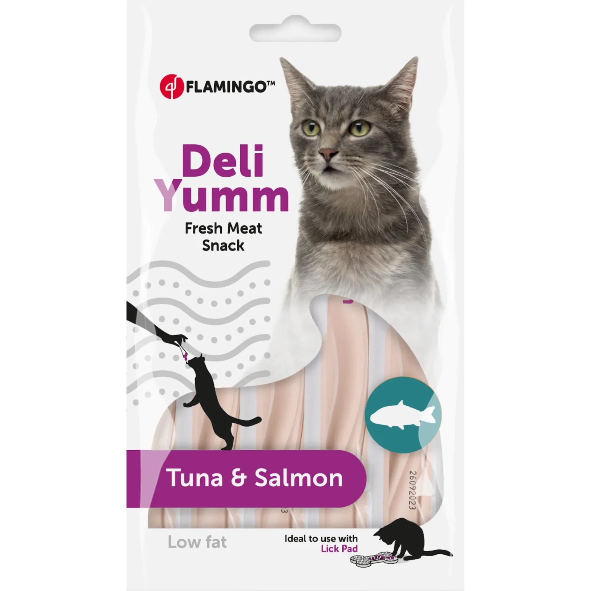 [15935] Friandise Deli Yumm Fresh Meat Thon & Saumon (5 sticks 14 g) - Flamingo