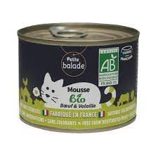 Mousse bio à la volaille et au boeuf (200 g) - Petite Balade