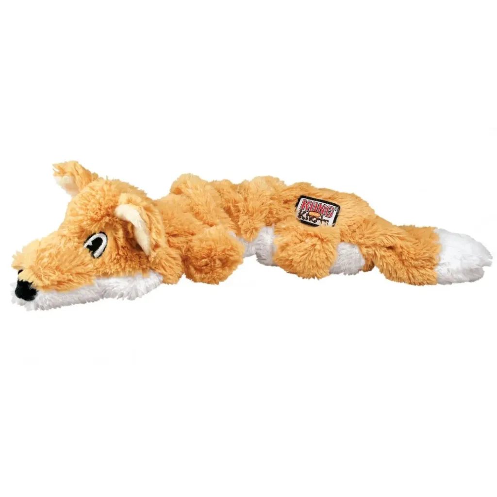 [15990] Peluche renard nœuds froissés (36 cm) - Kong