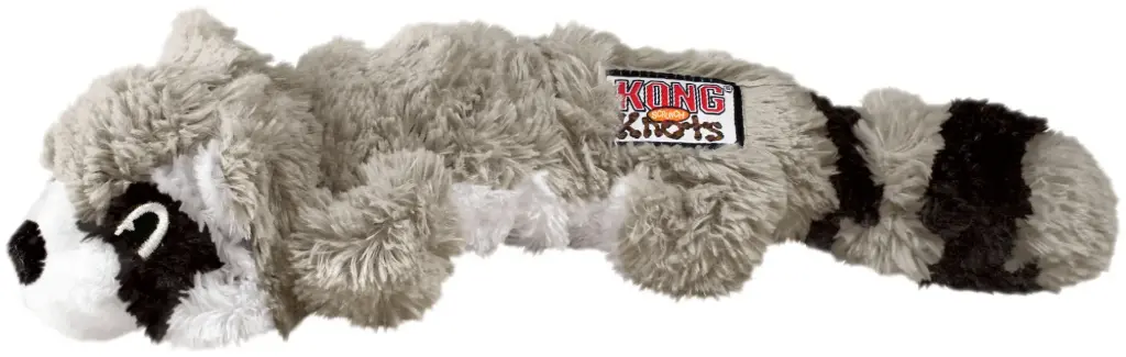 [15991] Peluche raton laveur nœuds froissés (40 cm) - Kong