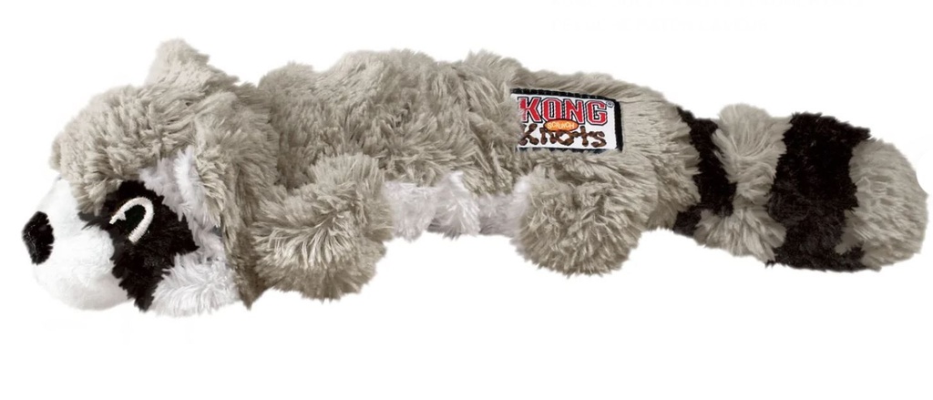 Peluche raton laveur nœuds froissés - Kong