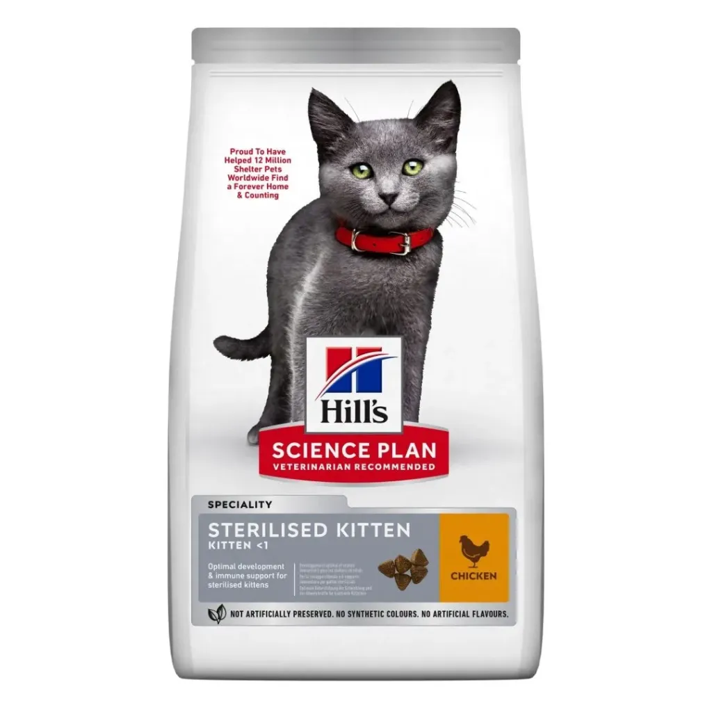 [15994_28525] Feline Kitten Sterilised au poulet (3 kg) - Hill's Science Plan