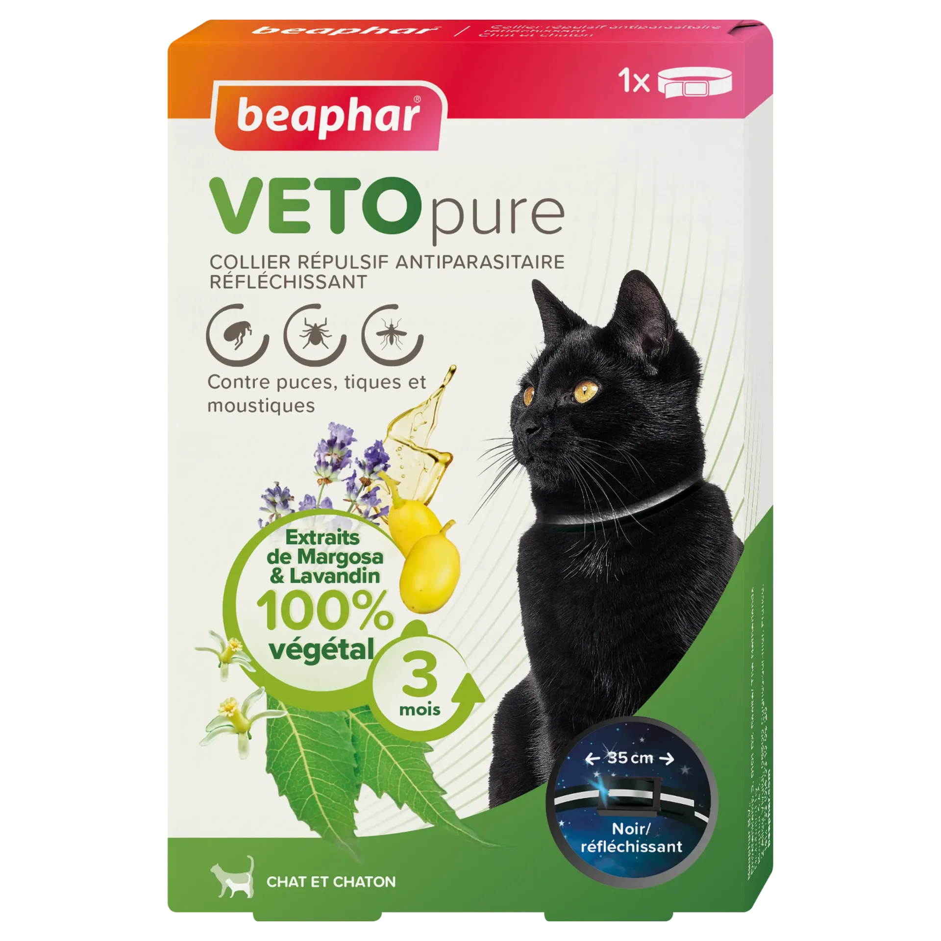 [16007] Collier Vetopure répulsif antiparasitaire réfléchissant - Beaphar