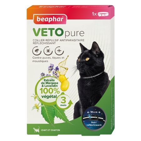 Collier Vetopure répulsif antiparasitaire réfléchissant - Beaphar