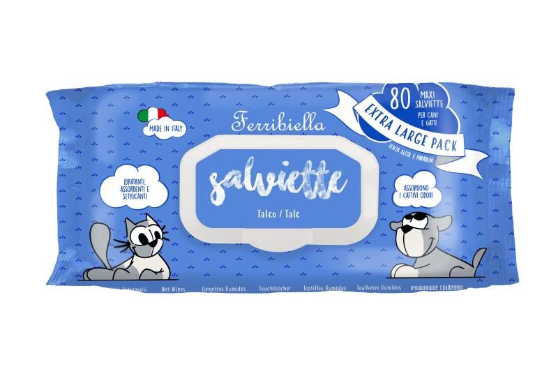 Lingettes humides Talc x80 - Ferribiella