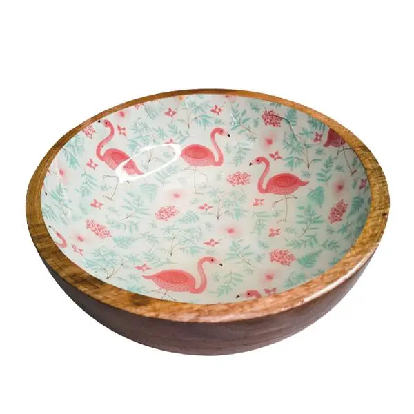 [16068_28639] Bol en bois Mango Fenicotteri (830 ml) - Croci