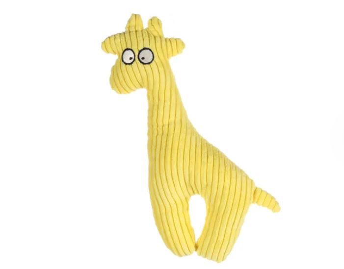 Girafe jaune en velours - Flamingo
