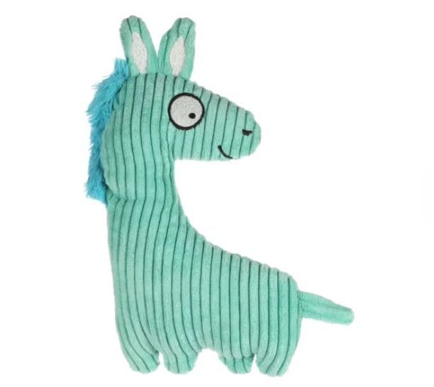 Cheval vert en velours - Flamingo