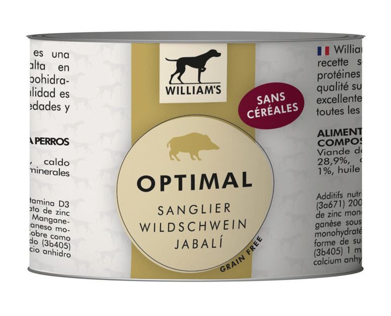 [16132_28716] Pâtée pour chien William's Optimal au sanglier (200 g) - William's