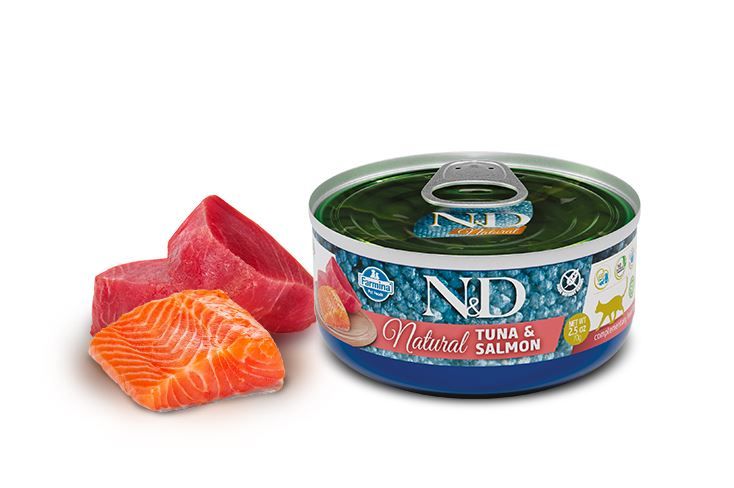 Chat boite natural thon & saumon (70 g) - Farmina
