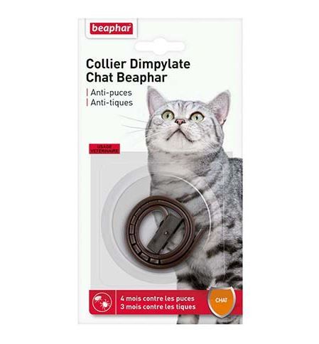 Collier anti-puces et tiques Dimpylate chat (Marron) - Beaphar
