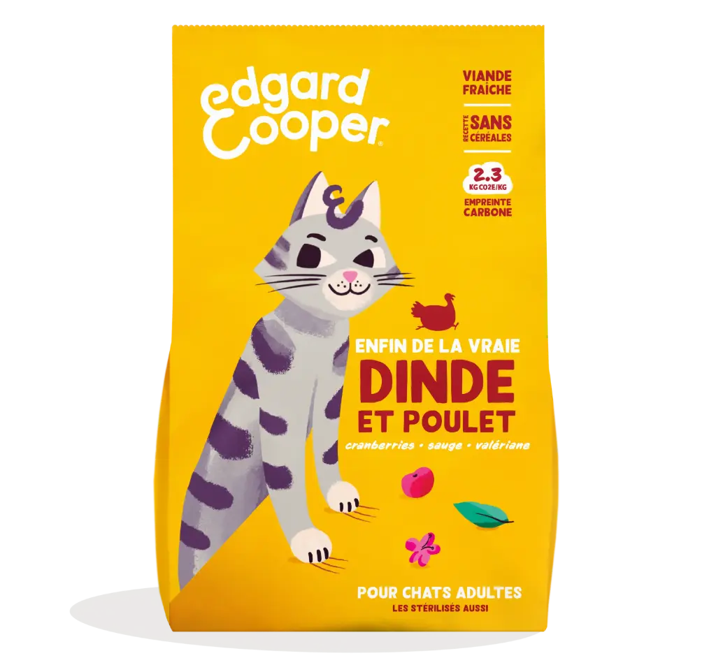 Croquettes pour chat adulte à la dinde et au poulet (2 kg) - Edgard & Cooper