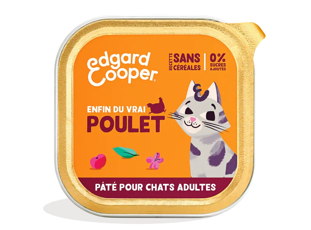 [16202] Pâté moelleuse pour chat au poulet (85 g) - Edgard & Cooper