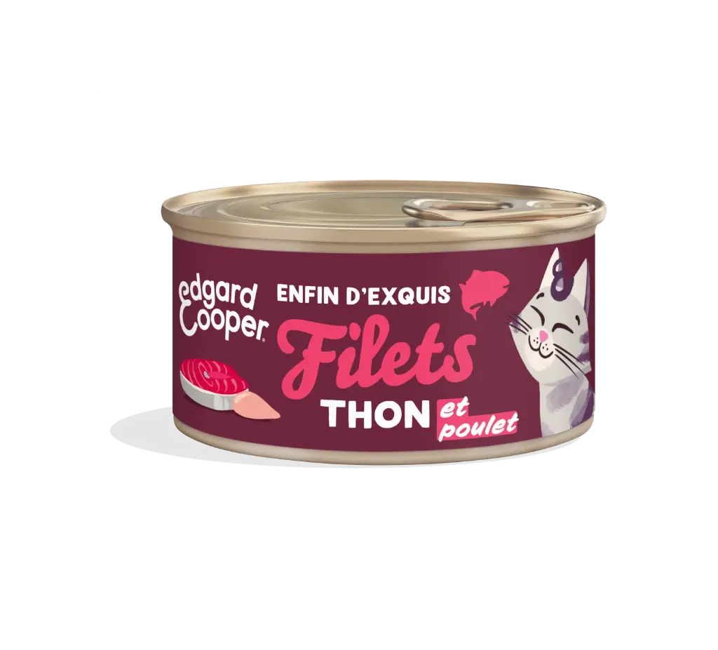 Filets pour chat au thon et au poulet (70 g) - Edgard & Cooper