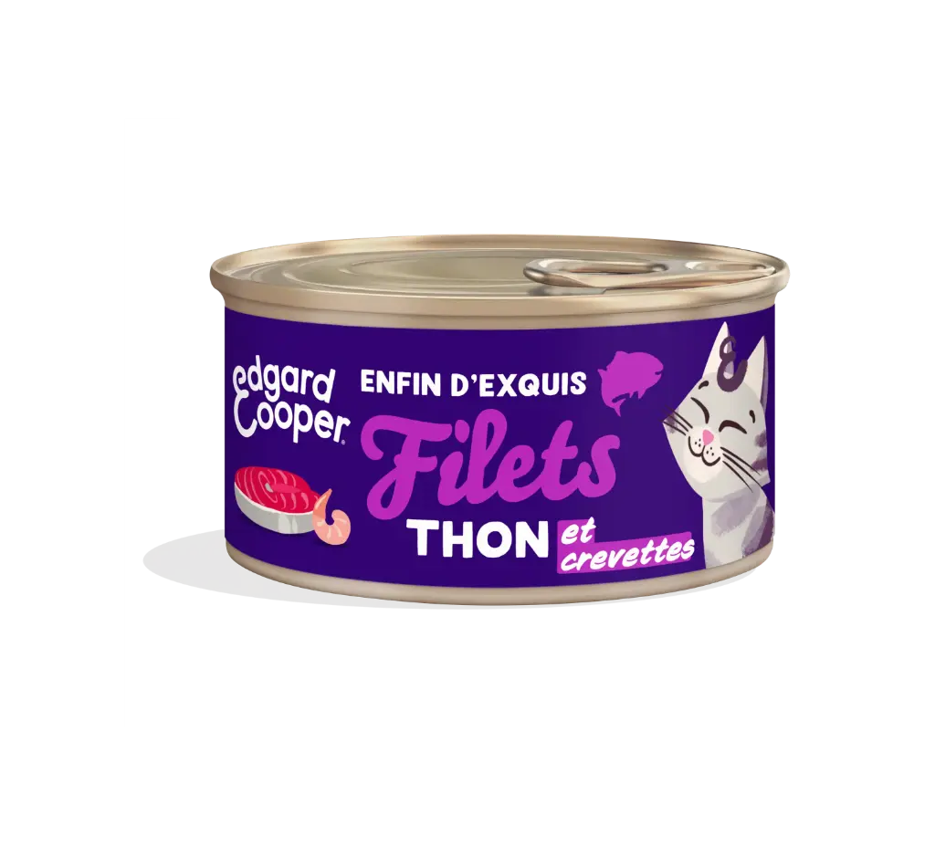 Filets pour chat au thon et aux crevettes (70 g) - Edgard & Cooper