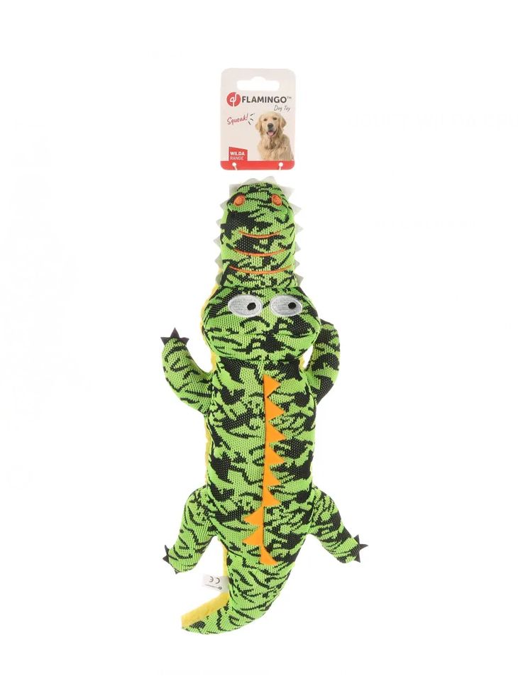 Jouet Wilda Crocodile pour chien - Flamingo