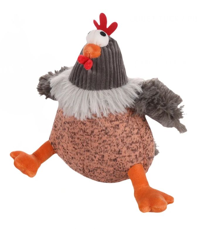 Jouet Tucky Poule orange pour chien - Flamingo