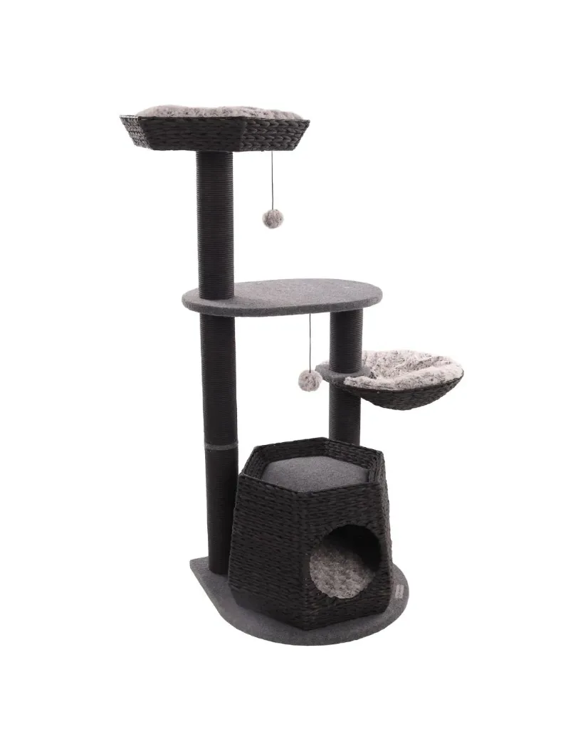 Arbre à chat Berliot noir (118 cm) - Flamingo
