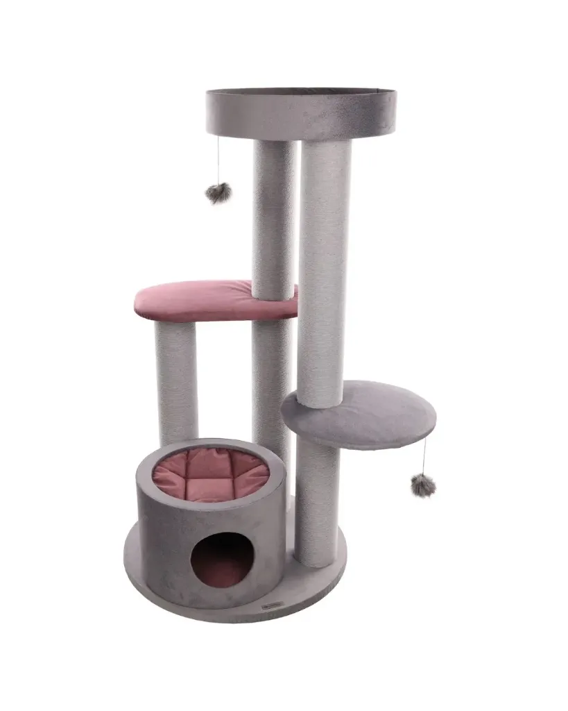 Arbre à chat Roselle Tarra gris et rose (151.5 cm) - Flamingo