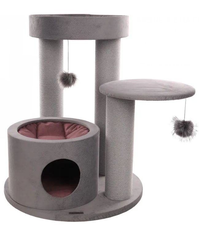 [16312] Arbre à chat roselle Hana gris - Flamingo