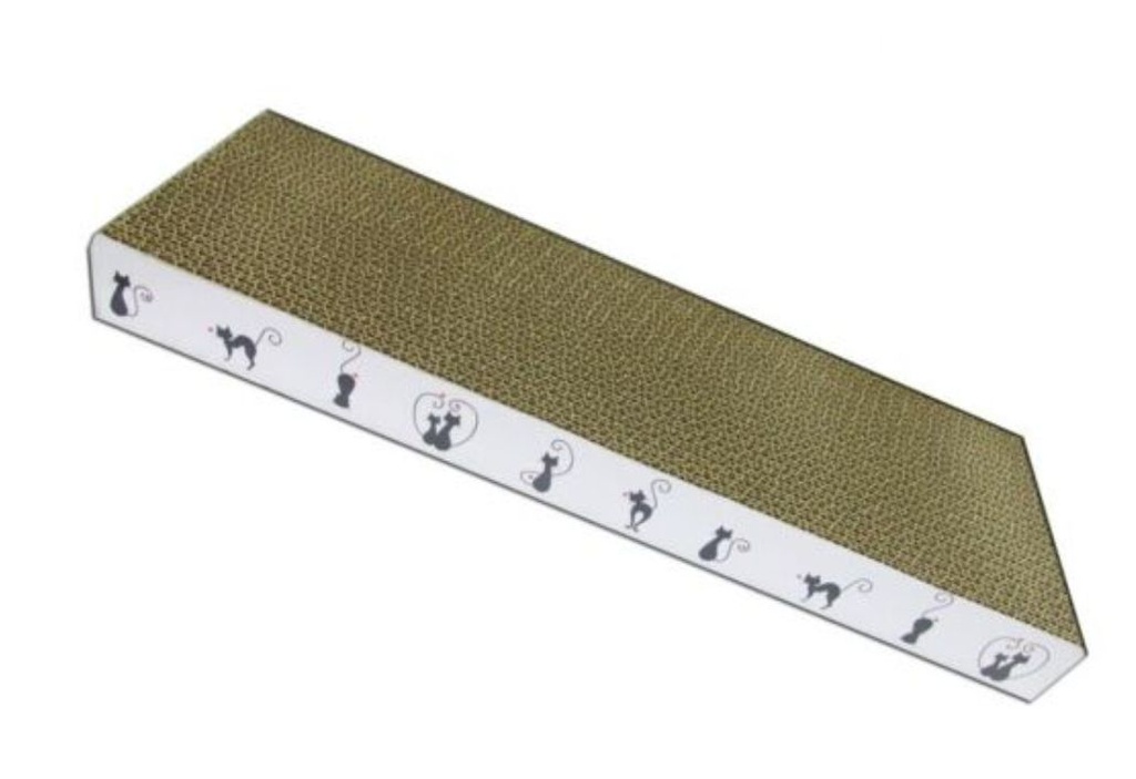 Griffoir en carton ondulé avec herbe à chat - Bubimex