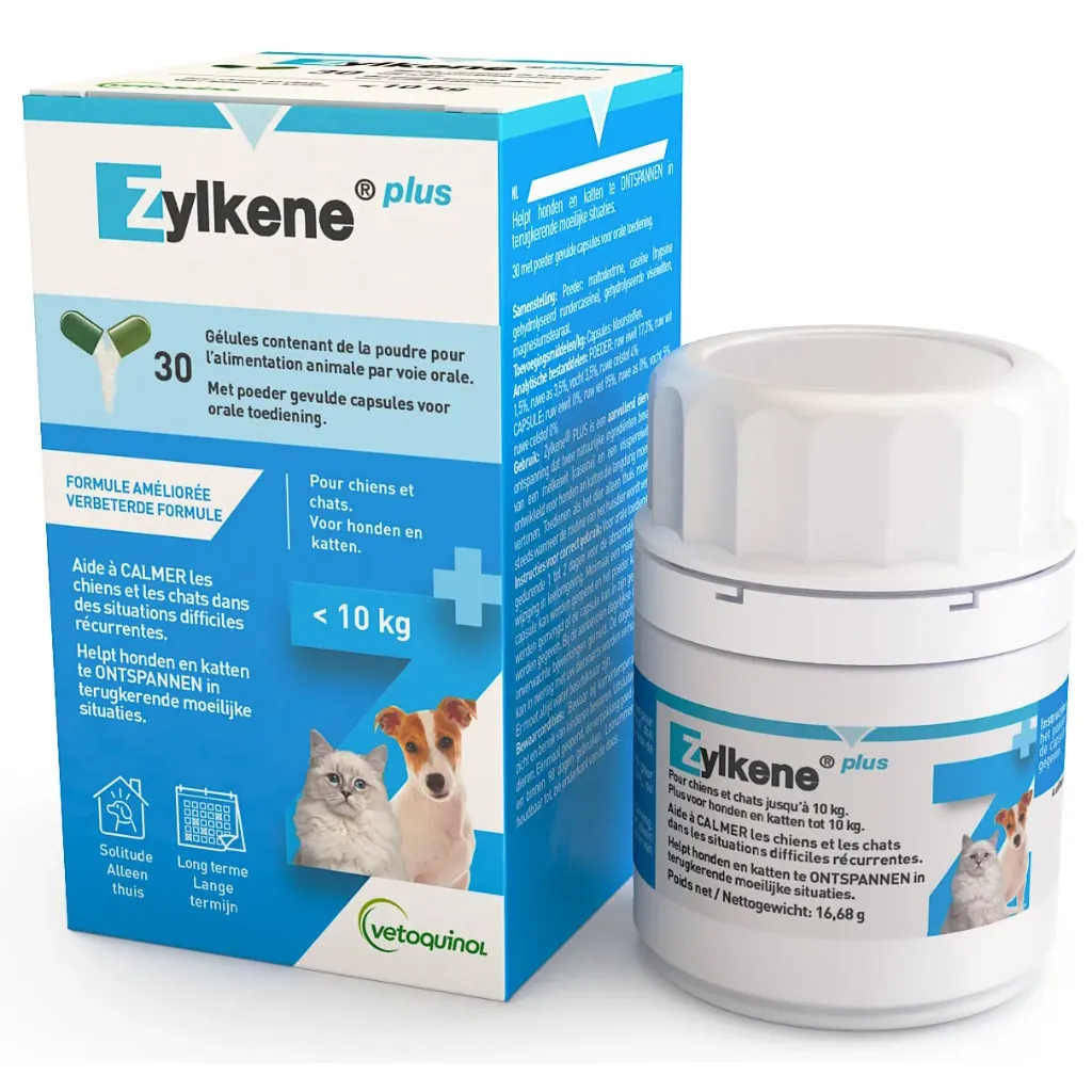 [16336] Zylkene Plus chats et chiens de moins de 10 kg (30 gélules) - Vetoquinol