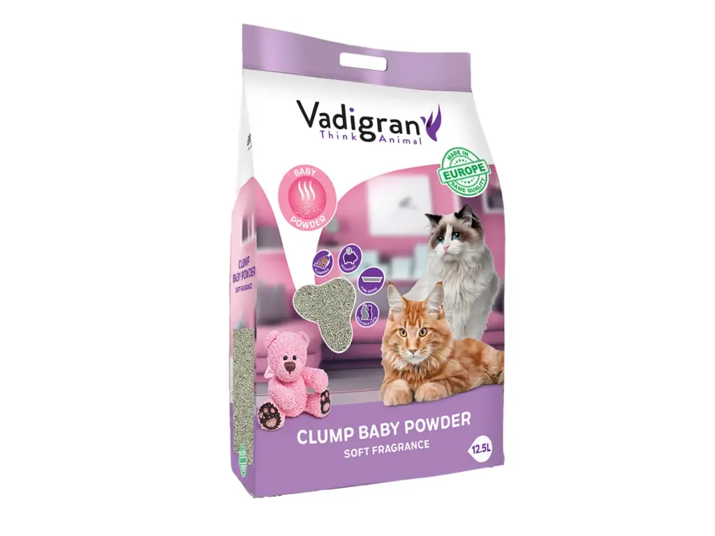 [16386] Litière chat Bentonite Babypowder Europe (12 kg) - Vadigran