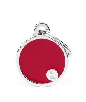 [16408] Médaille Basic Handmade Petit Cercle Rouge - MyFamily