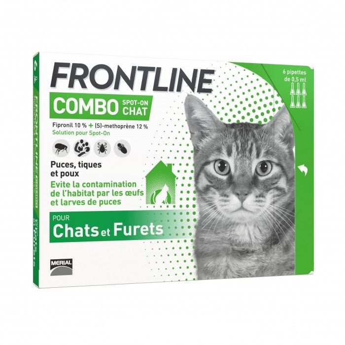 [1778_4939] Frontline Combo Spot On Chat/Furet (6 pipettes) - Merial