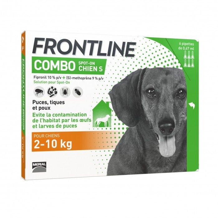 [1779_4942] Frontline Combo Spot On Chien 2-10 kg (6 pipettes) - Merial