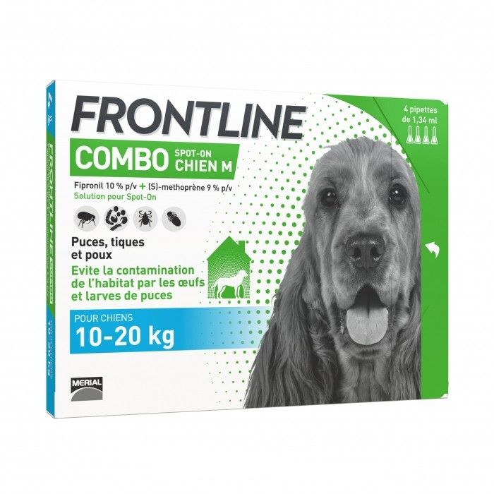 Frontline Combo Spot On Chien 10-20 kg (6 pipettes) - Merial