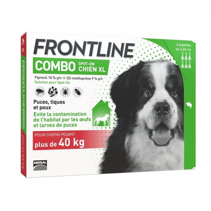 Frontline Combo Spot On Chien 40-60 kg (6 pipettes) - Merial