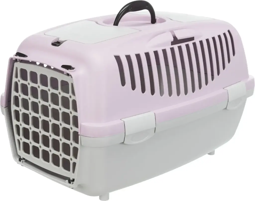 [1810_24767] Caisse de transport Capri - gris clair / mauve (Taille 2) - Trixie