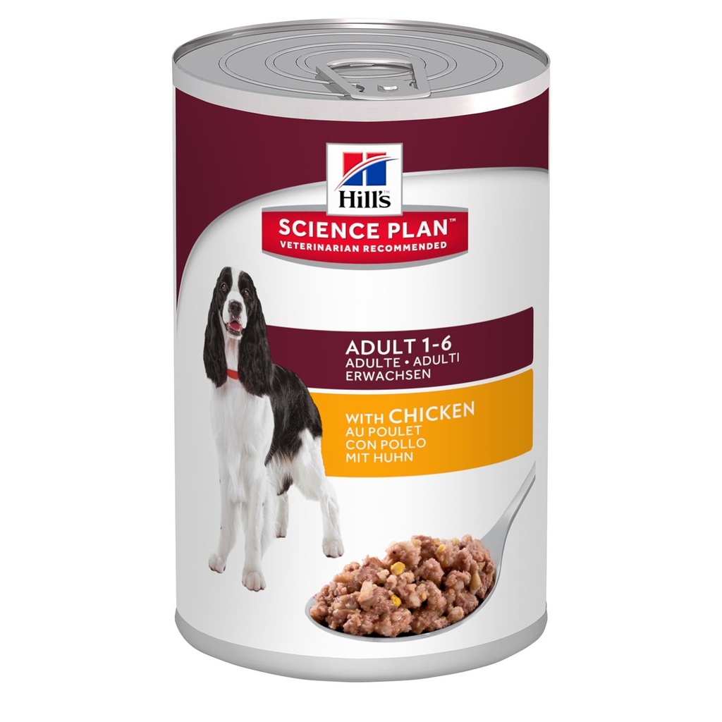 [2102_5605] Boîtes Adult "Advanced Fitness" au poulet 370 g - Hill's Science Plan (Nombre d'unités : 12)